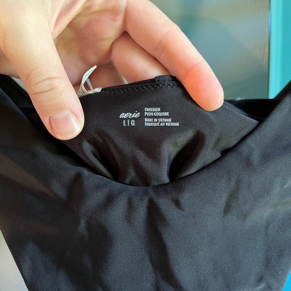 Aerie Cheeky Black Bikini bottoms - Picture 3 of 6